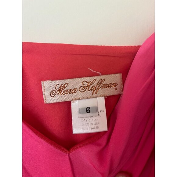 Mara Hoffman Pink Rouched Mini Dress sz 6 - Picture 3 of 5